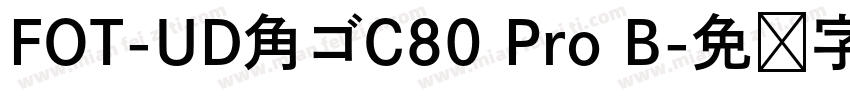 FOT-UD角ゴC80 Pro B字体转换